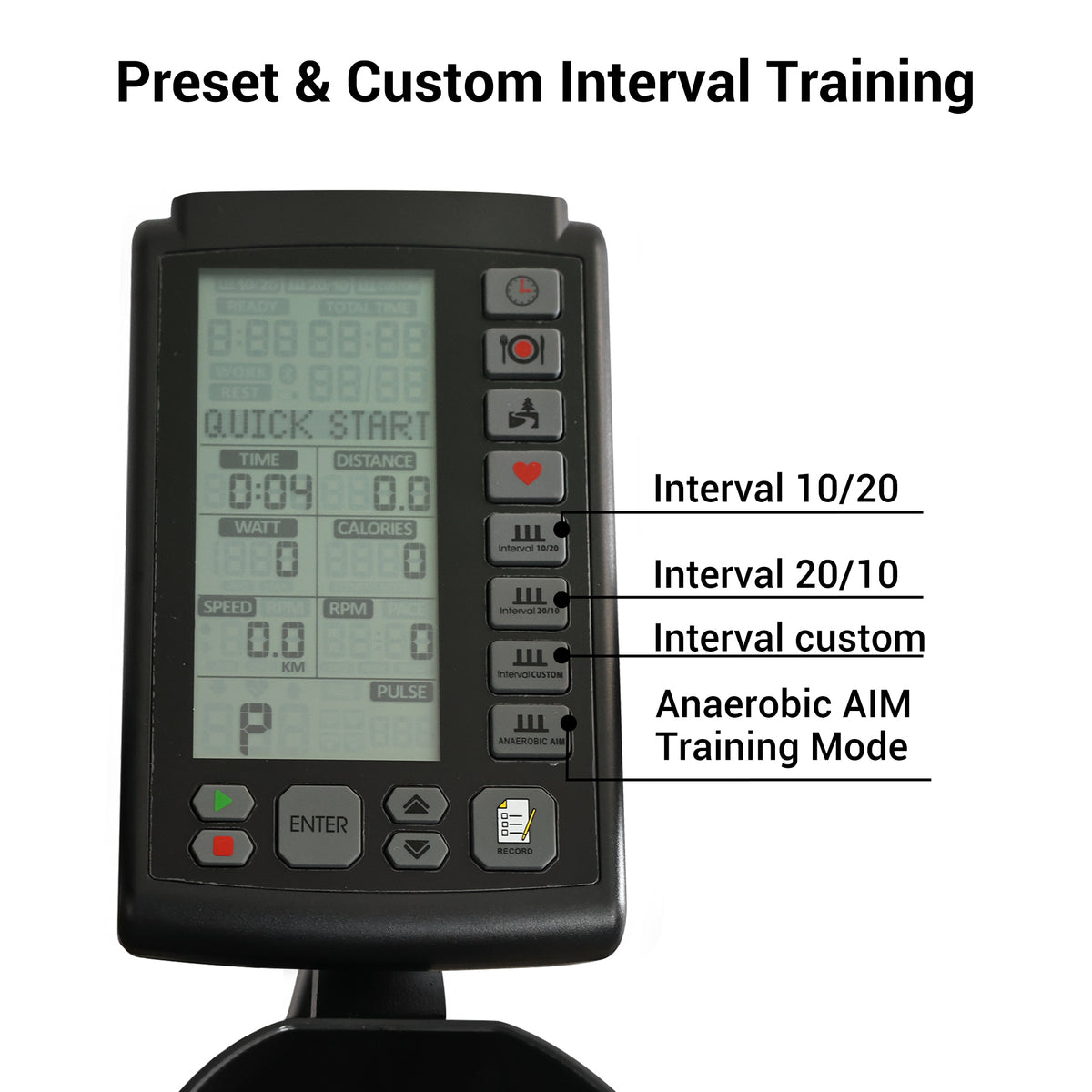 Preset and Custom Interval Training